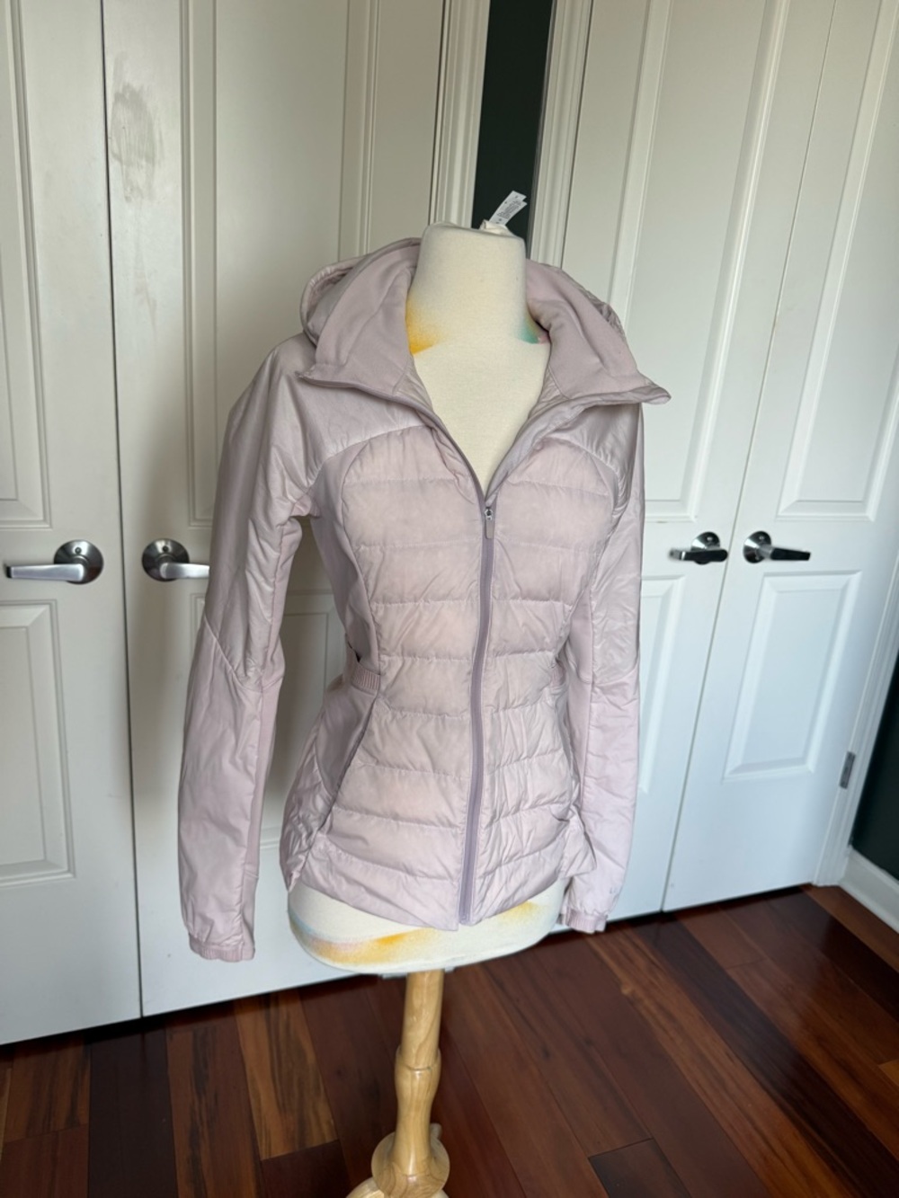 Lululemon Light Pink Quilted Hooded Jacket - Women's Lightweight Coat Size 6